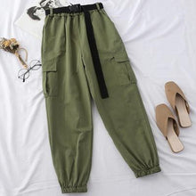 Load image into Gallery viewer, Cargo Pants Women Joggers Harajuku Pants For Women Streetwear Casual Trousers With Belt High Waist Korean 2020 Fashion New