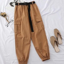 Load image into Gallery viewer, Cargo Pants Women Joggers Harajuku Pants For Women Streetwear Casual Trousers With Belt High Waist Korean 2020 Fashion New
