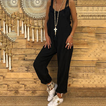 Load image into Gallery viewer, Fashion Women Girls Loose Solid Jumpsuit Strap Dungaree Harem Trousers Ladies Overall Pants Casual Playsuits Plus Size S-XL