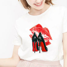 Load image into Gallery viewer, camiseta tee shirts female T-shirt koszulki damskie Harajuku Tshirt Lip Lipstick Tops Tee Women's Summer T Shirt Shirt Feminina