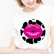 Load image into Gallery viewer, camiseta tee shirts female T-shirt koszulki damskie Harajuku Tshirt Lip Lipstick Tops Tee Women's Summer T Shirt Shirt Feminina