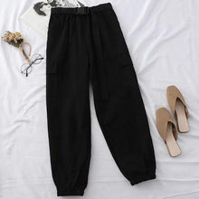 Load image into Gallery viewer, Cargo Pants Women Joggers Harajuku Pants For Women Streetwear Casual Trousers With Belt High Waist Korean 2020 Fashion New
