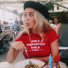 Load image into Gallery viewer, 2019 new women's fashion letter print Slim short-sleeved T-shirt women
