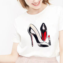 Load image into Gallery viewer, camiseta tee shirts female T-shirt koszulki damskie Harajuku Tshirt Lip Lipstick Tops Tee Women's Summer T Shirt Shirt Feminina
